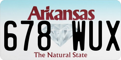 AR license plate 678WUX