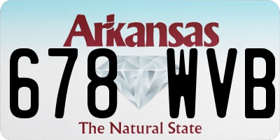 AR license plate 678WVB