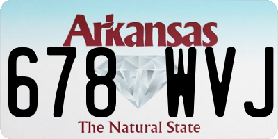 AR license plate 678WVJ