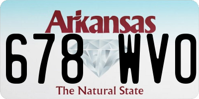 AR license plate 678WVO