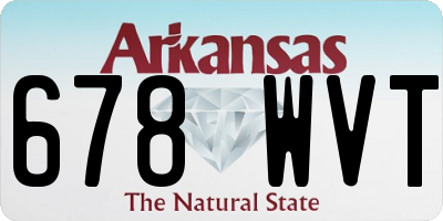 AR license plate 678WVT