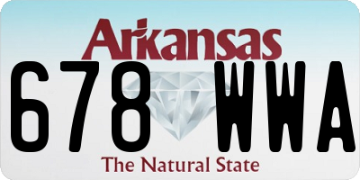 AR license plate 678WWA