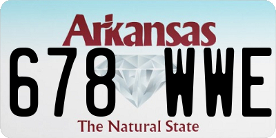 AR license plate 678WWE