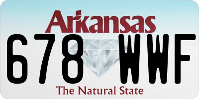 AR license plate 678WWF
