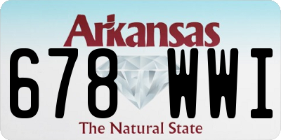 AR license plate 678WWI