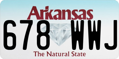 AR license plate 678WWJ