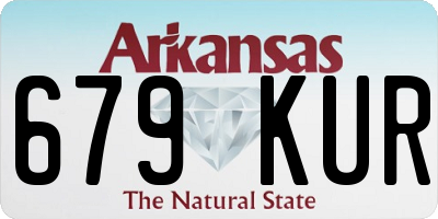 AR license plate 679KUR