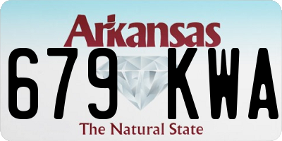 AR license plate 679KWA