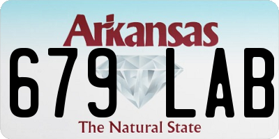AR license plate 679LAB