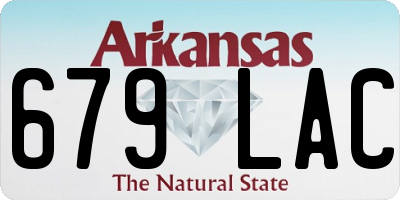 AR license plate 679LAC