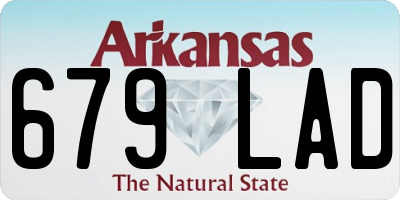 AR license plate 679LAD