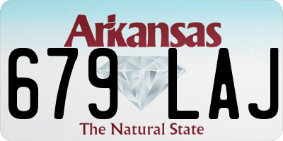 AR license plate 679LAJ