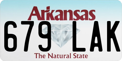 AR license plate 679LAK