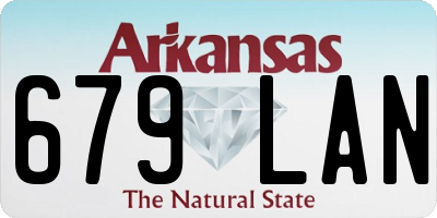 AR license plate 679LAN