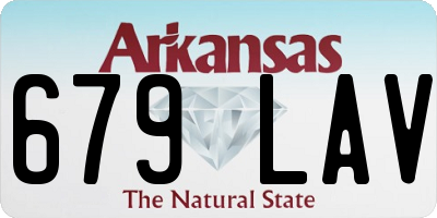AR license plate 679LAV