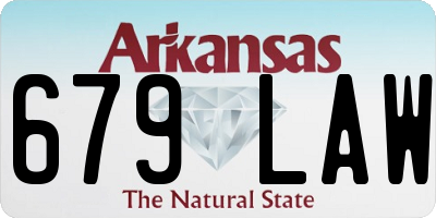 AR license plate 679LAW