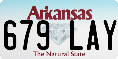 AR license plate 679LAY