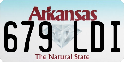 AR license plate 679LDI