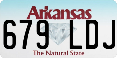 AR license plate 679LDJ