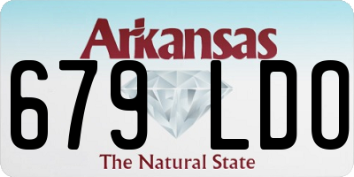 AR license plate 679LDO