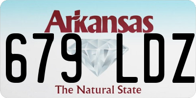 AR license plate 679LDZ