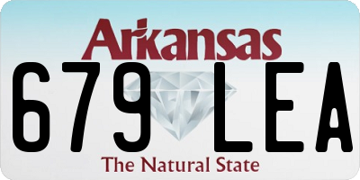 AR license plate 679LEA