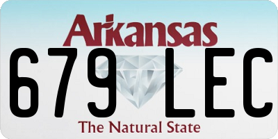 AR license plate 679LEC