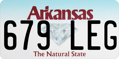 AR license plate 679LEG