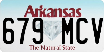 AR license plate 679MCV