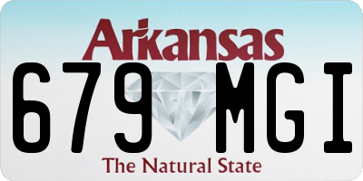 AR license plate 679MGI
