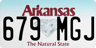 AR license plate 679MGJ
