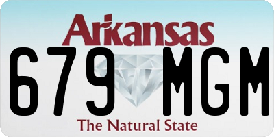 AR license plate 679MGM