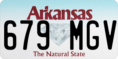 AR license plate 679MGV