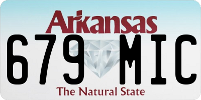AR license plate 679MIC