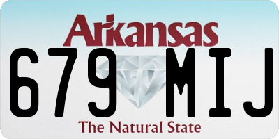 AR license plate 679MIJ