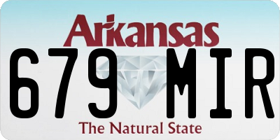 AR license plate 679MIR