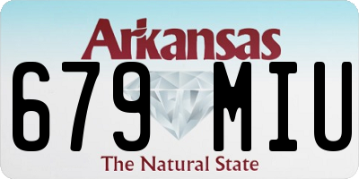 AR license plate 679MIU