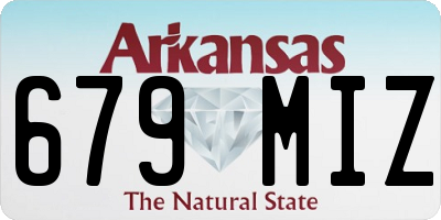 AR license plate 679MIZ