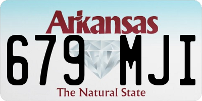 AR license plate 679MJI