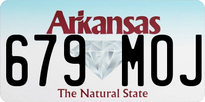 AR license plate 679MOJ
