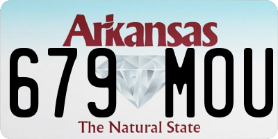 AR license plate 679MOU