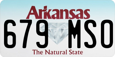 AR license plate 679MSO