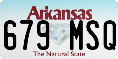 AR license plate 679MSQ