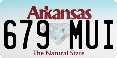 AR license plate 679MUI