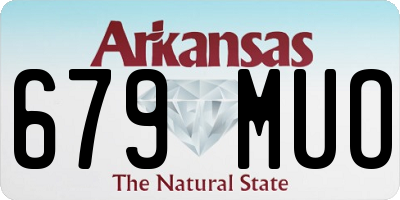 AR license plate 679MUO