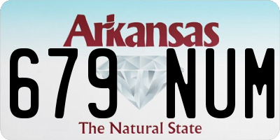 AR license plate 679NUM