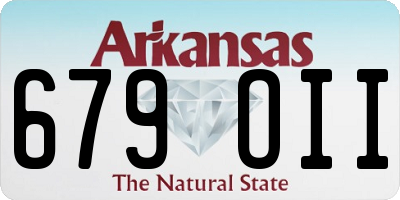 AR license plate 679OII