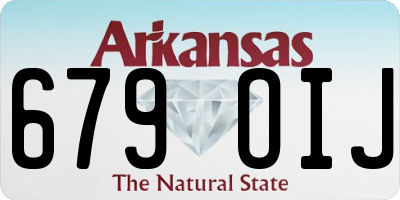 AR license plate 679OIJ