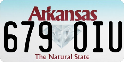 AR license plate 679OIU