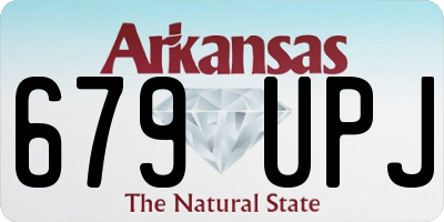 AR license plate 679UPJ